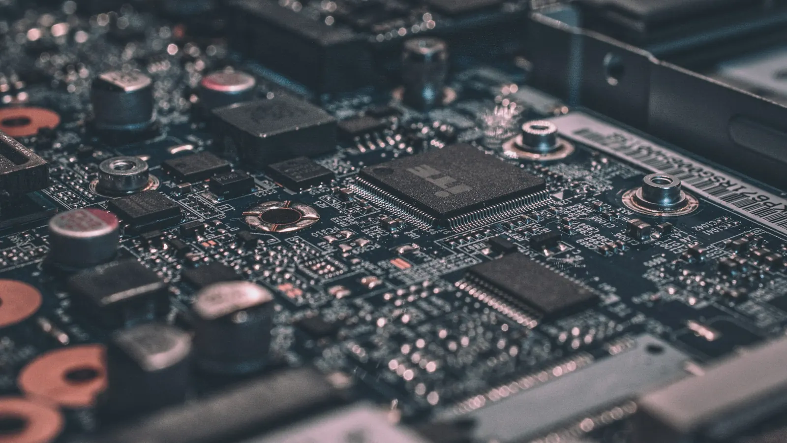 Yakın çekim elektronik devre kartı